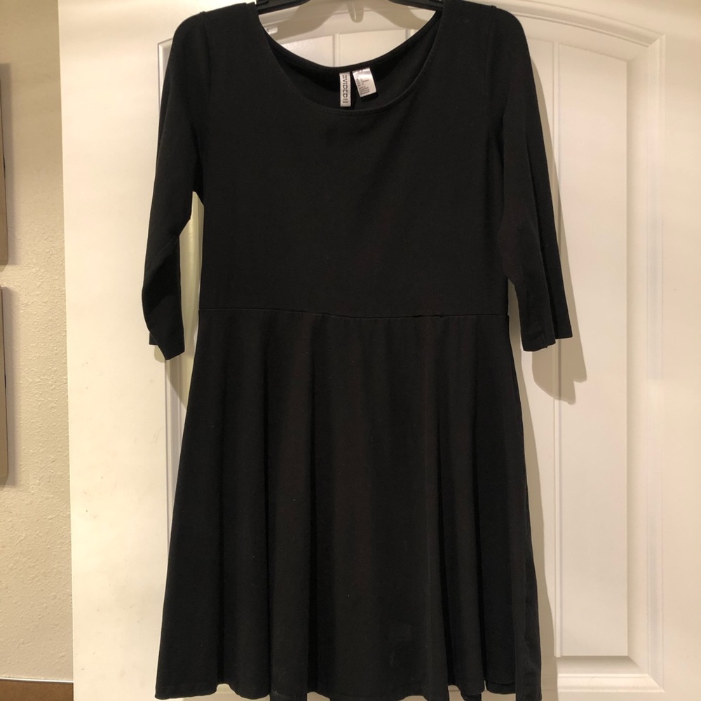 3/4 Sleeve Scoop Neck Mini Dress